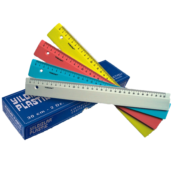 Yıldızlar Standart Cetvel Plastik Renkli 30 CM 70