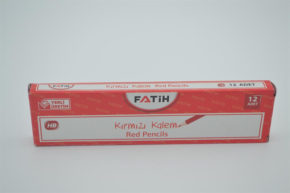 Fatih Mercanlı Kırmızı Kurşun Kalem 12'li Paket