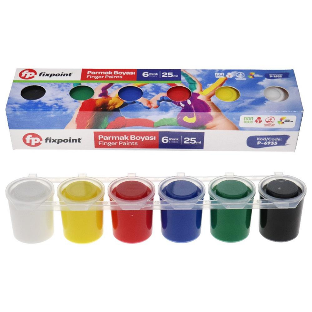 FİXPOİNT PARMAK BOYASI 6 ADET 20 ML