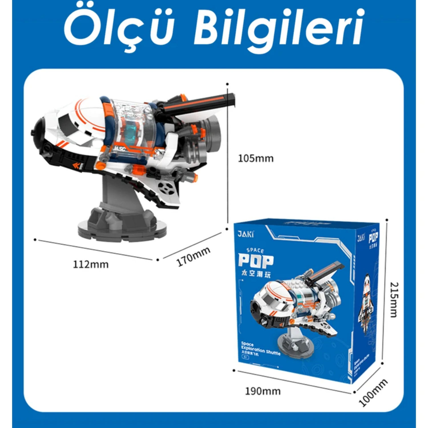 JK8507 Jaki Uzay Keşif Mekiği Blok Seti -Vagon LifeJK8507 Jaki Uzay Keşif Mekiği Blok Seti -Vagon Life