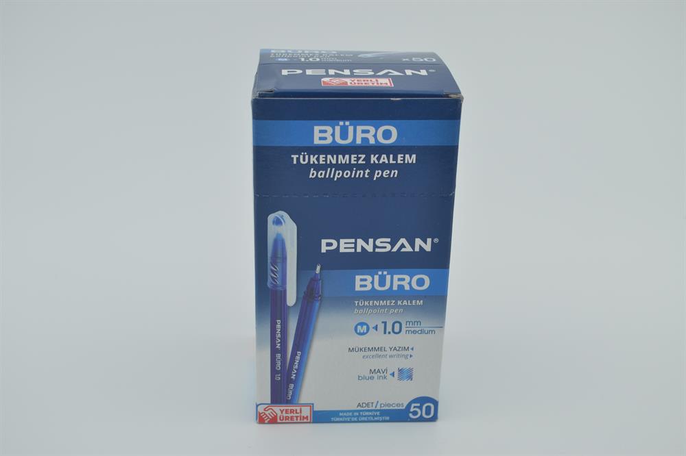 PENSAN BÜRO TÜKENMEZ KALEM 1.0 MM  MAVİ 50 Lİ