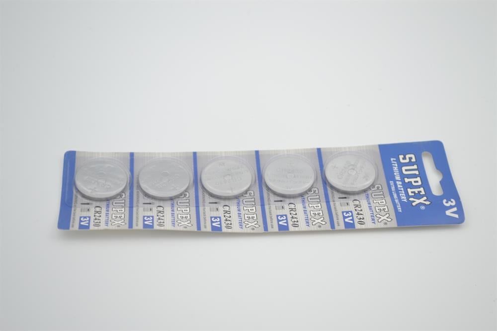 Supex CR2430 3V Lityum Düğme Pil 5 Adet