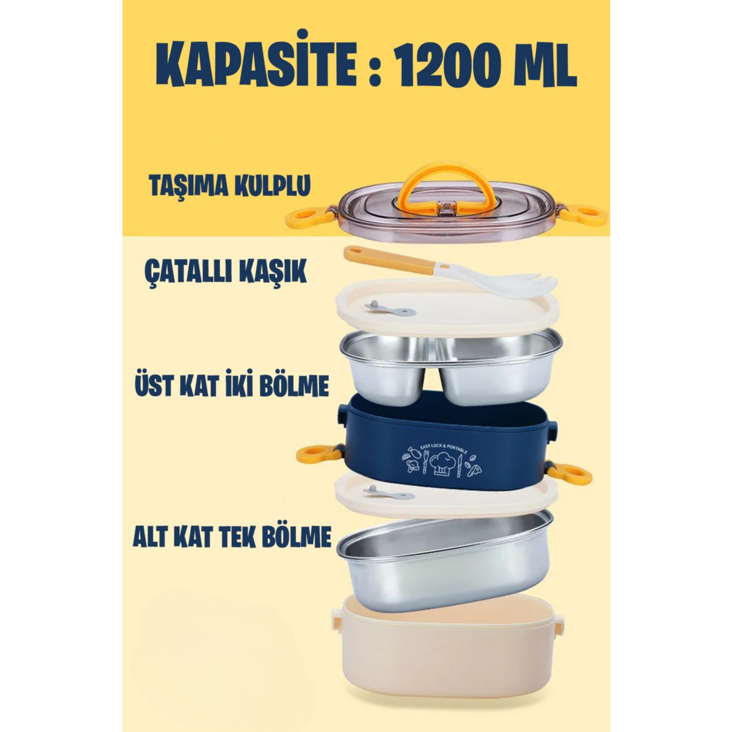 Vagonlife 1200 ml Iki Kat Üç Bölme Paslanmaz Çelik Bento Lunch Box Yeni Nesil Sefer TASI-ÇATALLIKAŞIK-FFLBOX50251Vagonlife 1200 ml Iki Kat Üç Bölme Paslanmaz Çelik Bento Lunch Box Yeni Nesil Sefer TASI-ÇATALLIKAŞIK-FFLBOX50251