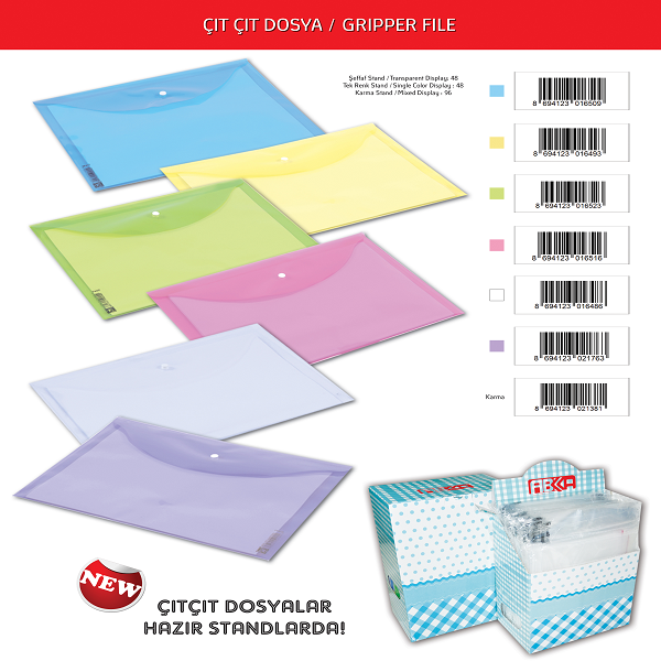 Abka Çıtçıtlı Dosya Sarı