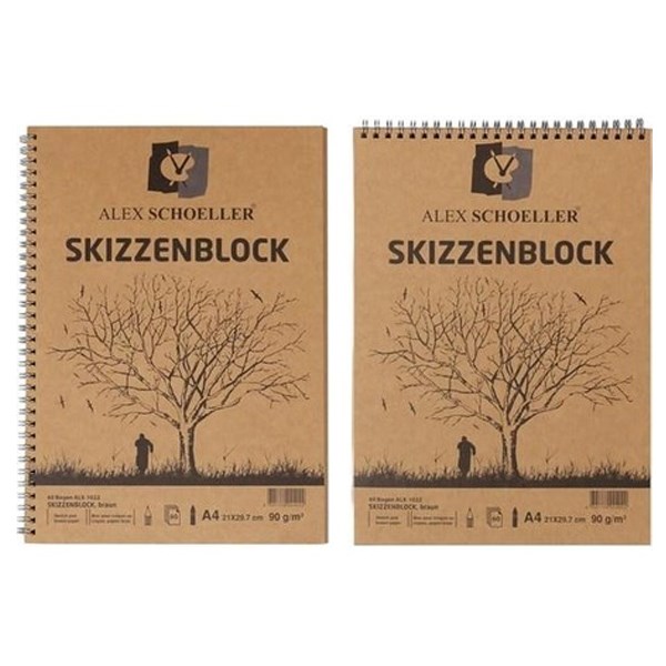 Alex Schoeller Bloknot Spiralli Kraft 60 LI A4 ALX-1022
