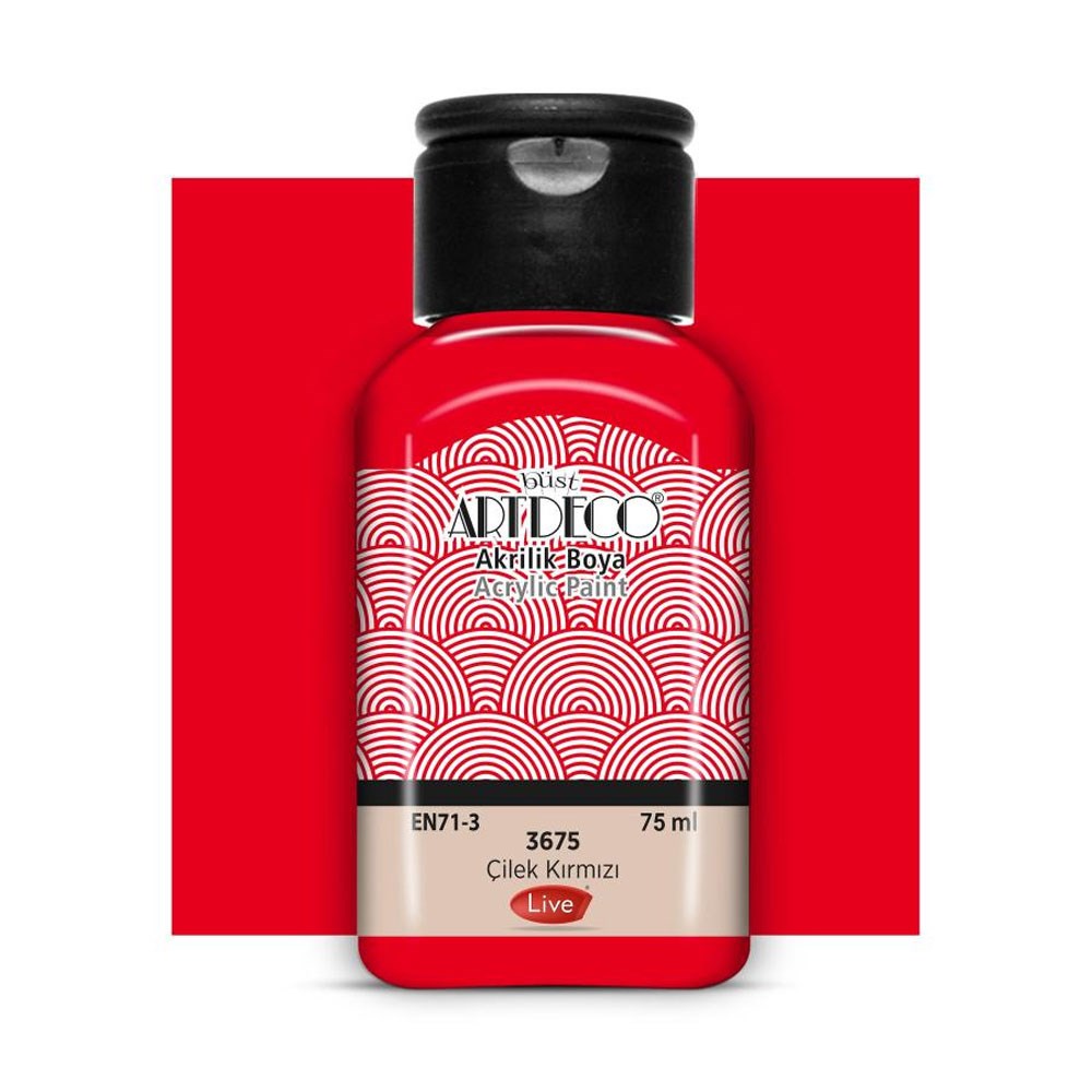 Artdeco Akrilik Boya 75 ML Çilek Kırmızı 3675