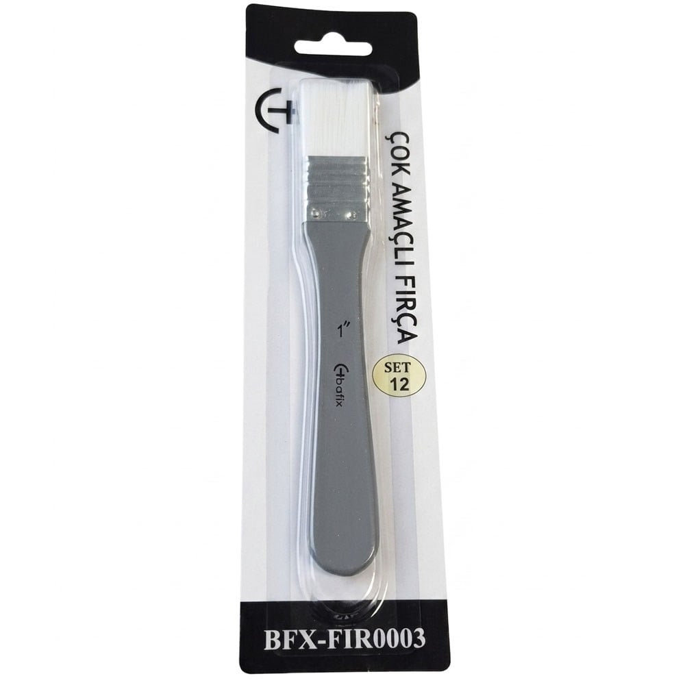 Bafix Fırça Tekli Set-12 sap gri genel kul Bfx-Fır0003
