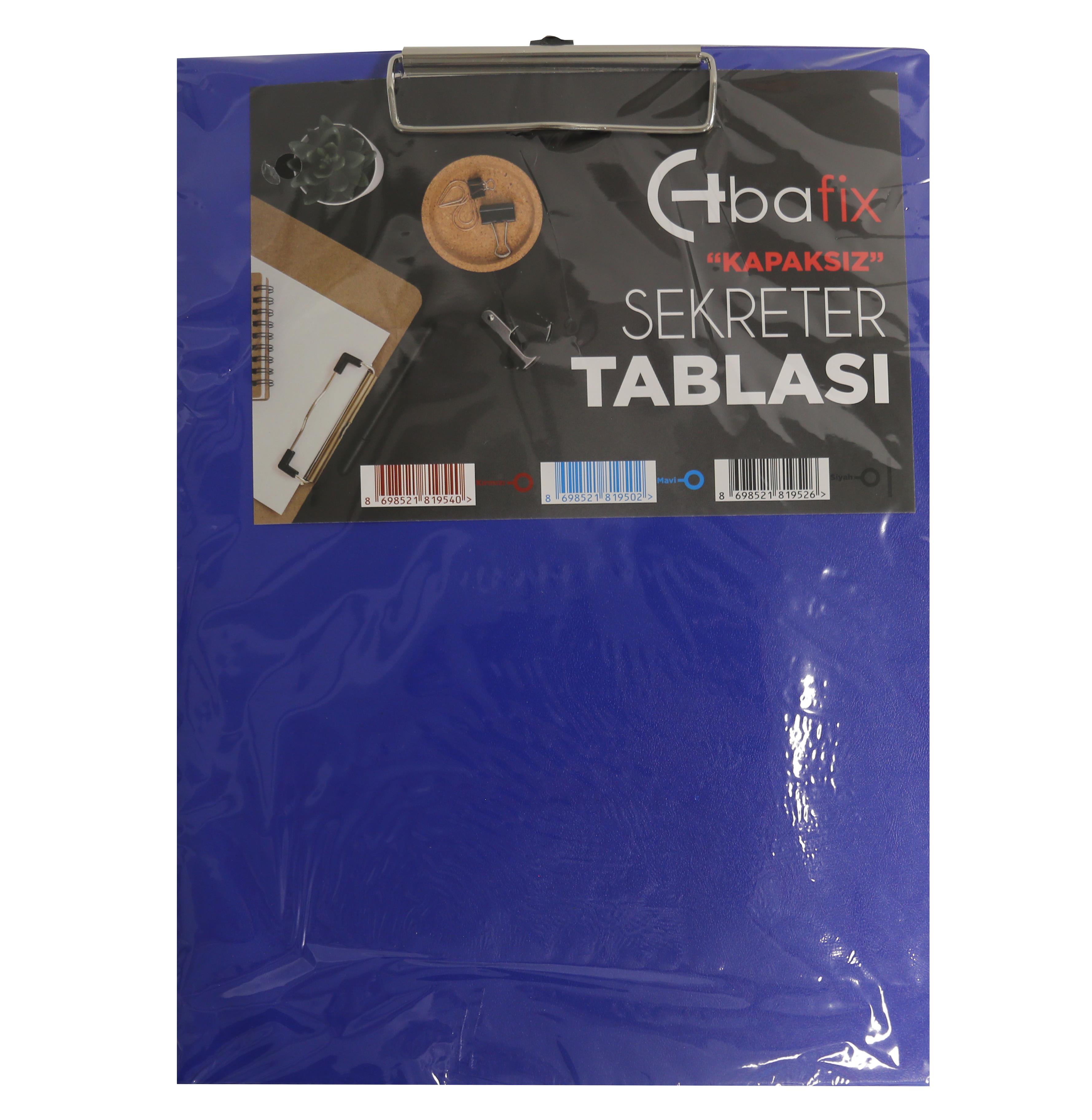Bafix Kapaksız Sekreterlik Plastik A4 Mavi