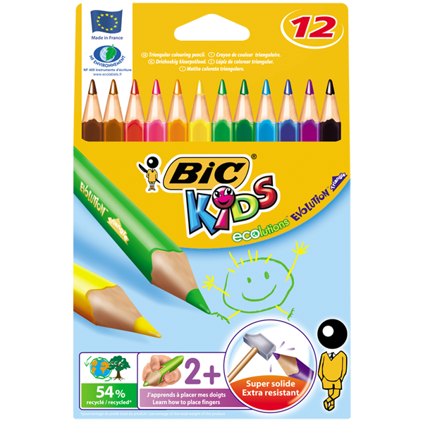 Bic Kuru Boya Evolution Üçgen Jumbo 12 Lİ 829735