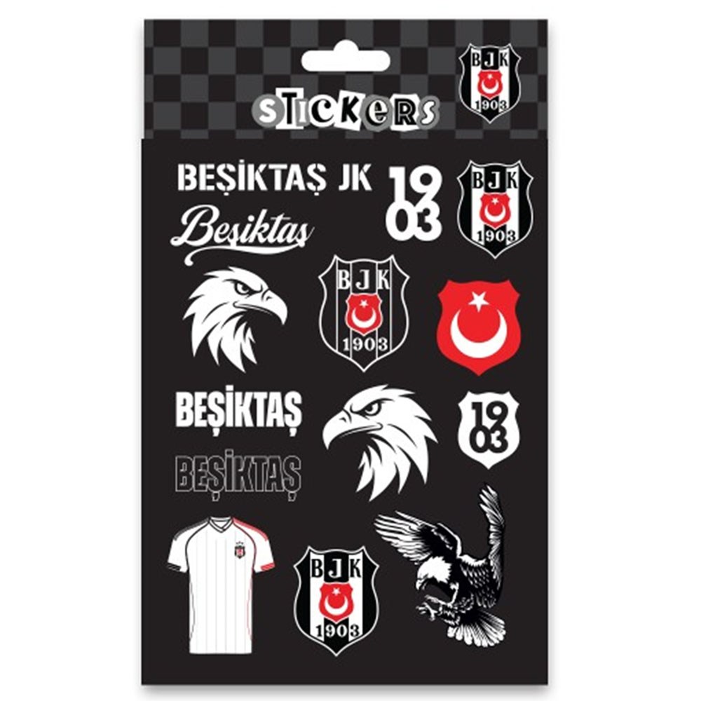 Bjkst26003 Beşiktaş Jk Siyah Sticker Sheet