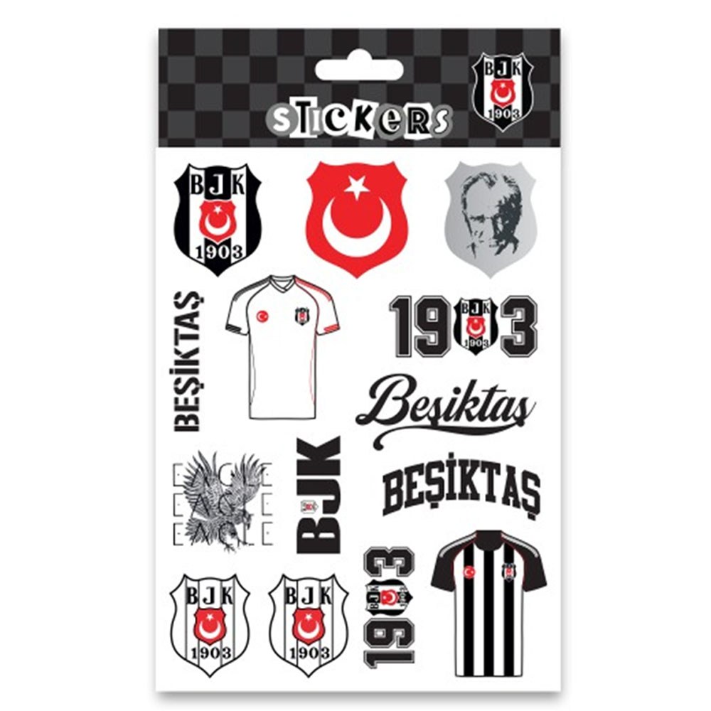 Bjkst26004 Beşiktaş Bayrak Atatürk Sticker Sheet