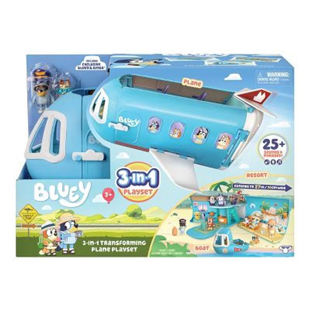Bluey 3U 1 Arada Dönüşen Ucak Oyun Seti ( 25 Ses E 17670