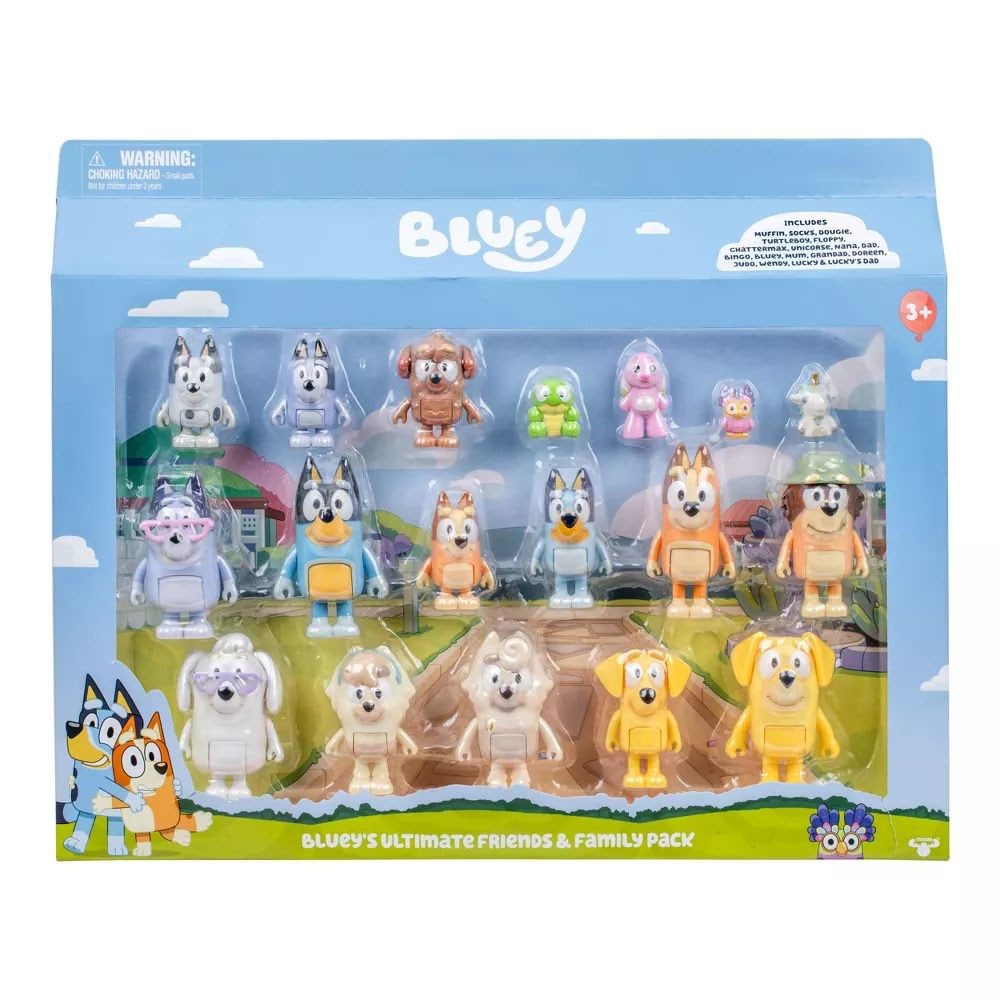 Bluey Ultimate Aile Ve Arkadaş Figür Set 18li 19116