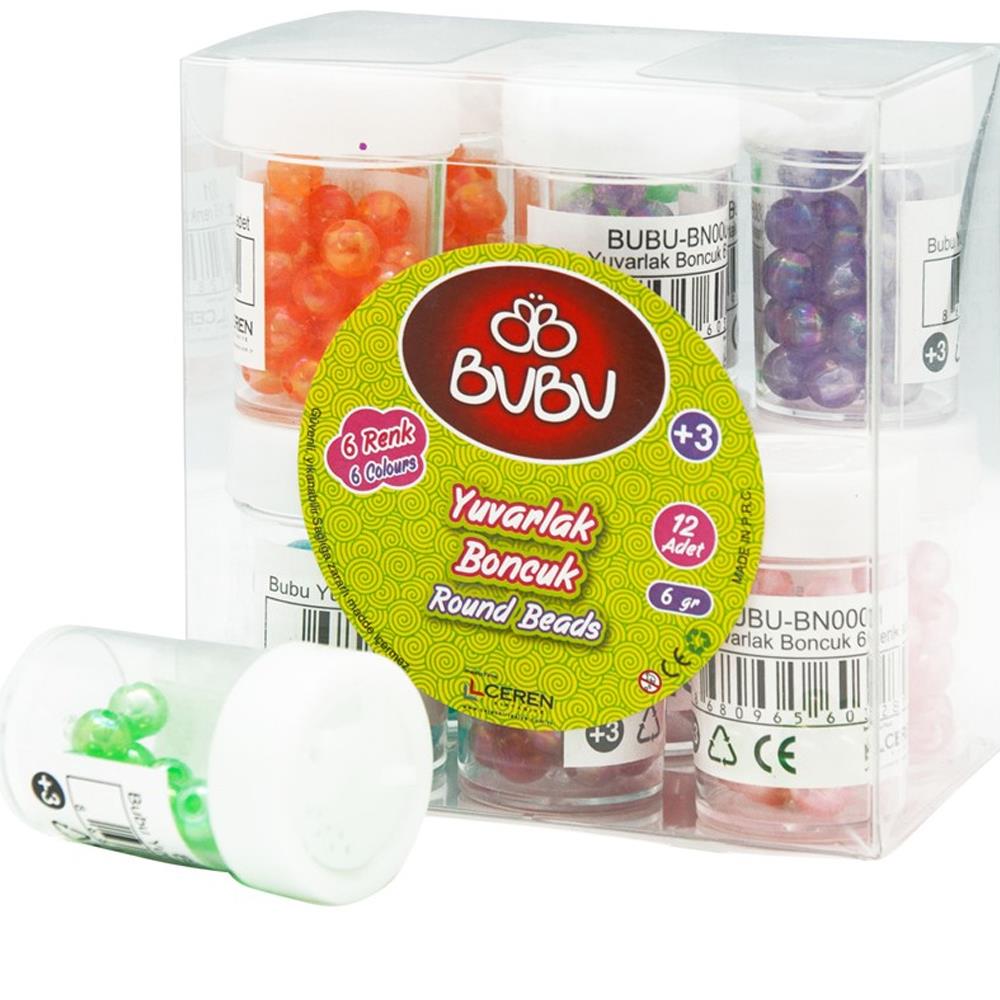 Bu-Bu Yuvarlak Boncuk 6 Renk BUBU-BN0001