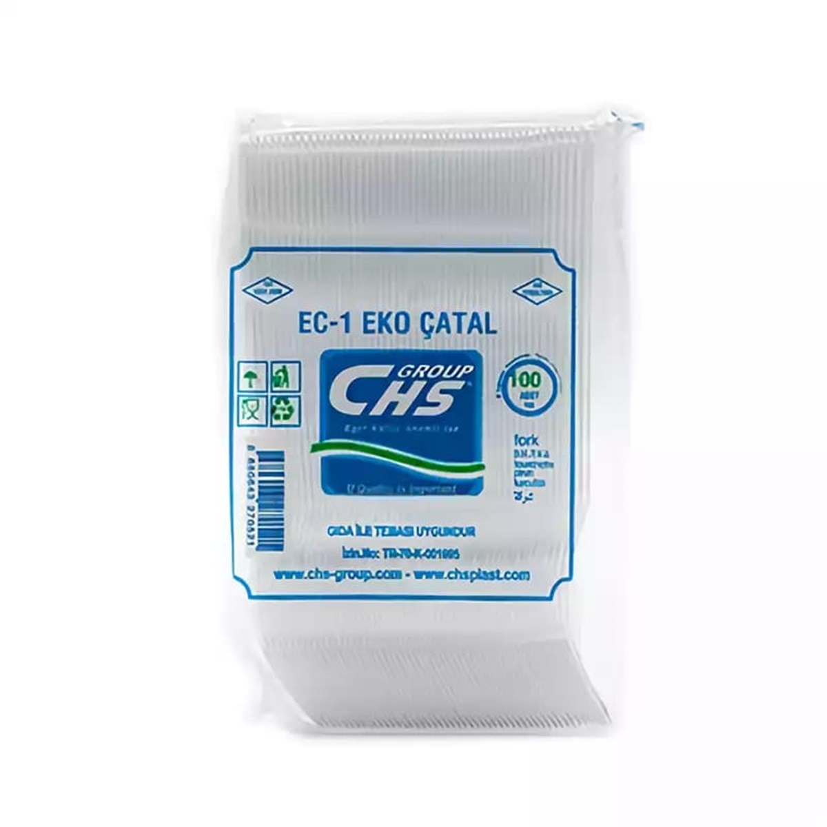 Chs Ekonomik Plastik ÇATAL Şeffaf 100'lü