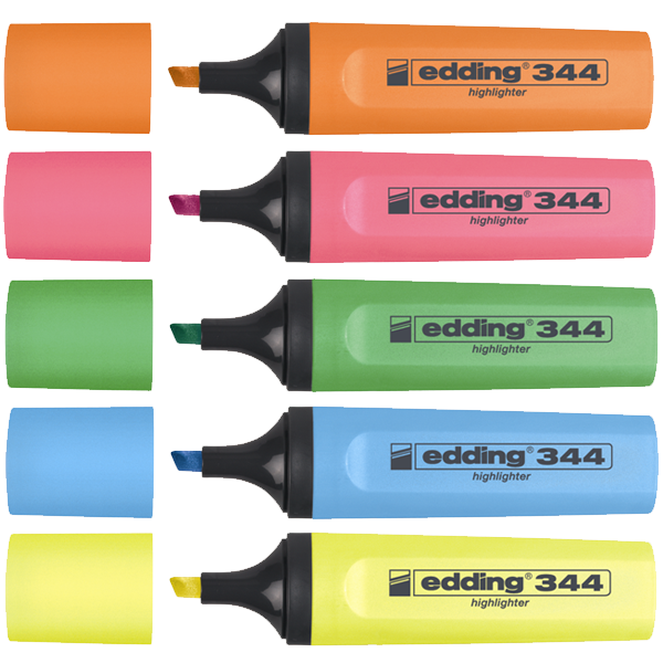 Edding Fosforlu Kalem Karışık Renk 5 Lİ 344