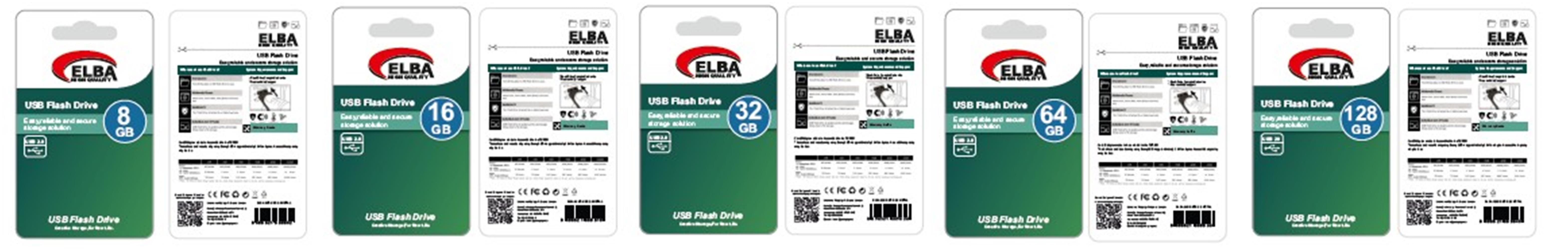 ELBA 128GB USB 2.0 METAL FLASH BELLEK