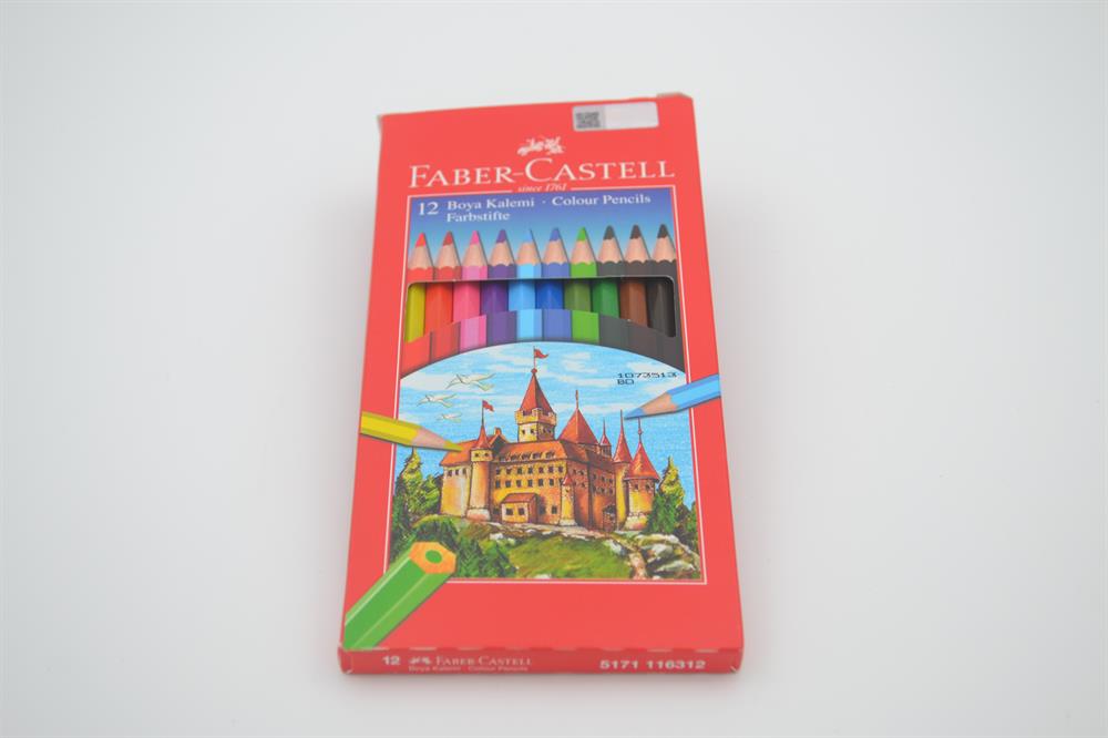 Faber Castell 12 Renk Kuru Boya Kalemi