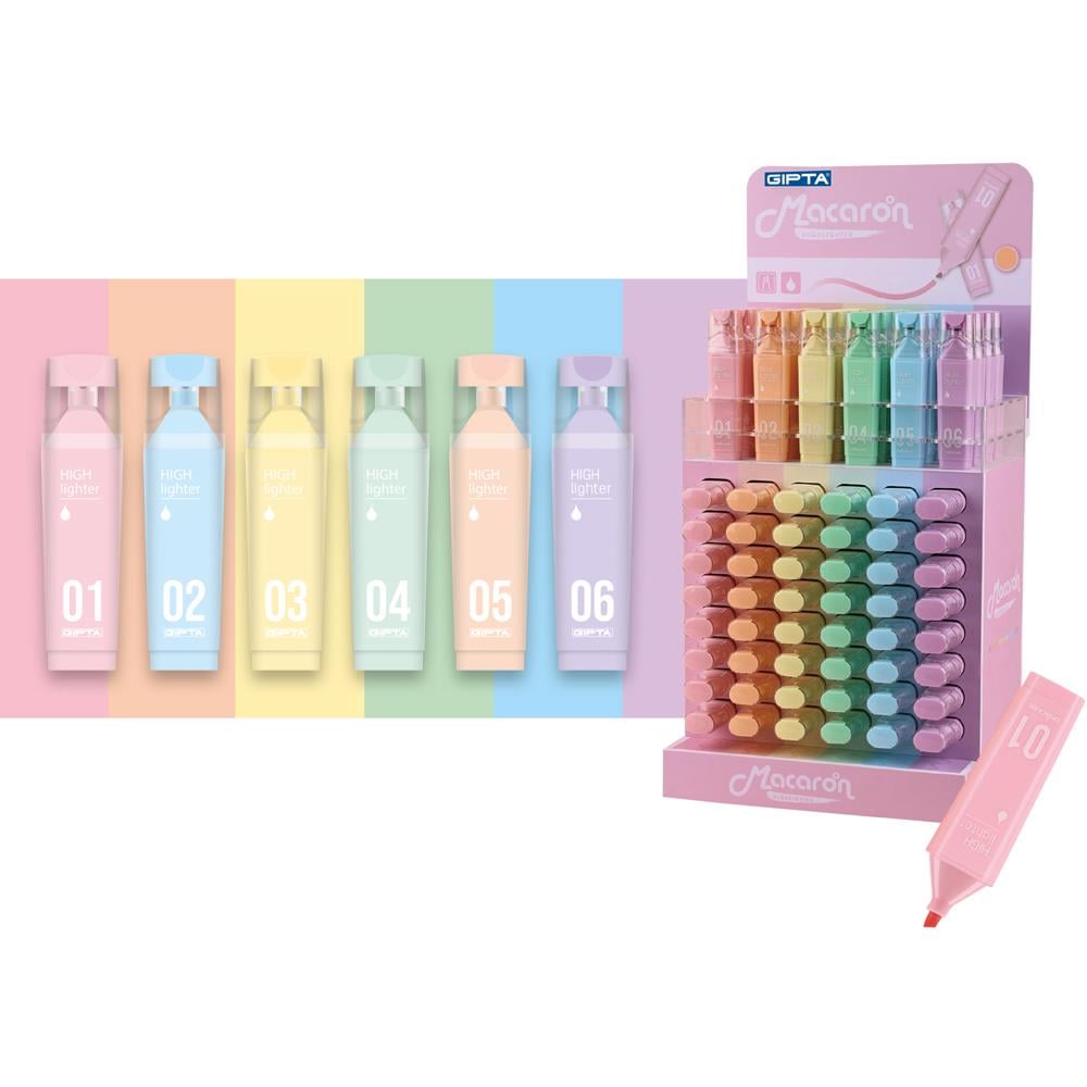 Gıpta Fosforlu Kalem Macaron 02 Pastel Turuncu