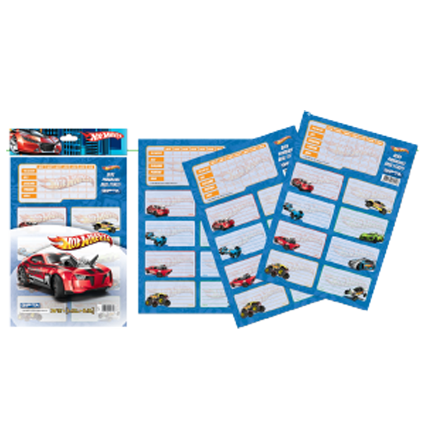 Gıpta Okul Etiketi Ders Programlı Hot Wheels 3 Yp 3-5410000-2101