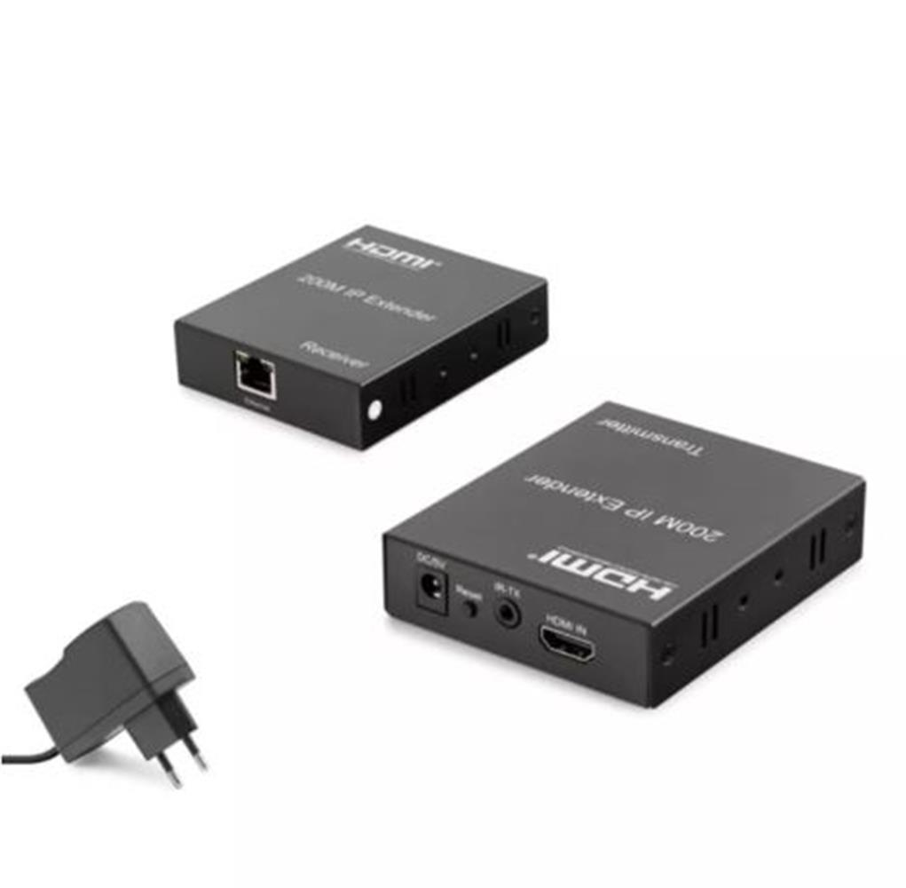 HADRON HDX1363 HDMI KVM Extender 4K Loop-Out 120 m - Gümüş