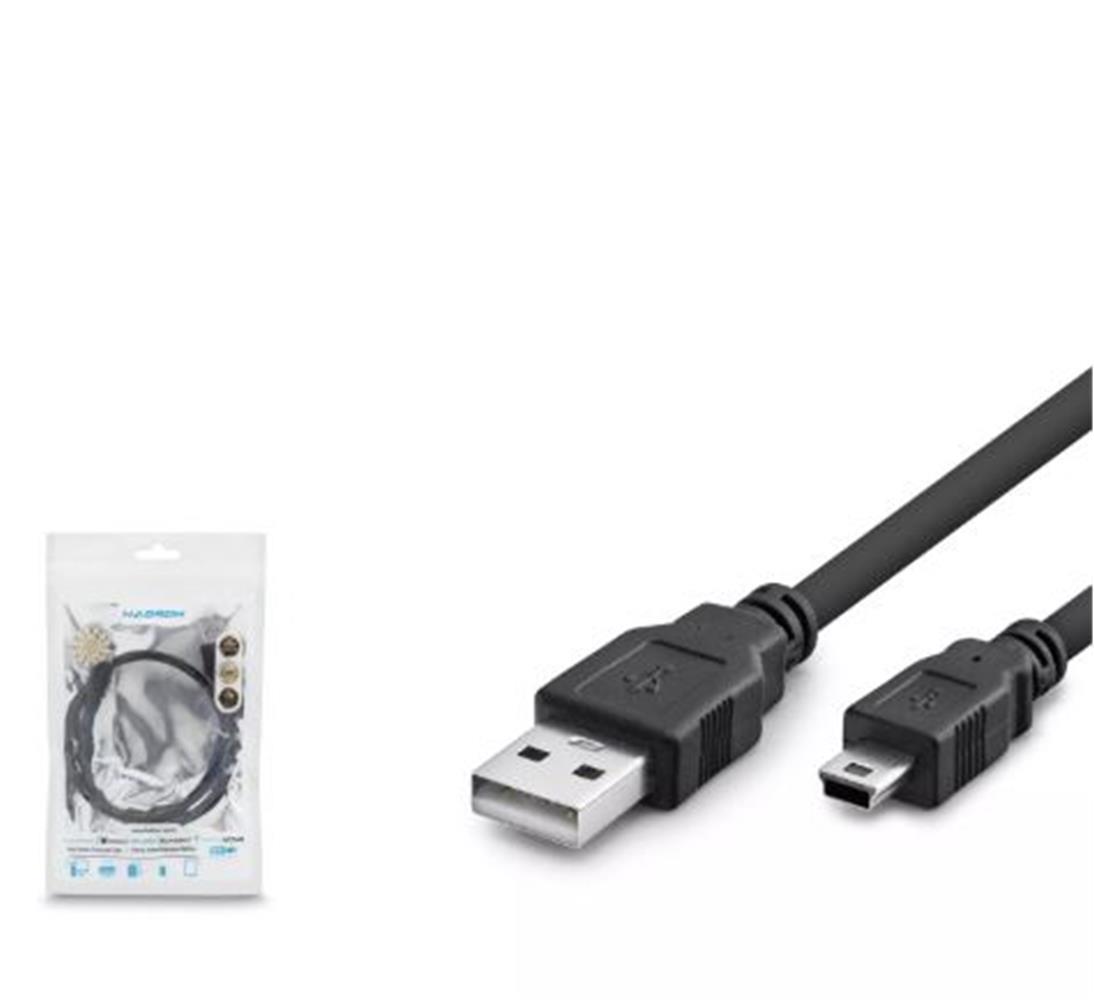 Hadron Hdx7524 Usb Mini V3-5Pin To Usb Kablo 50Cm Siyah