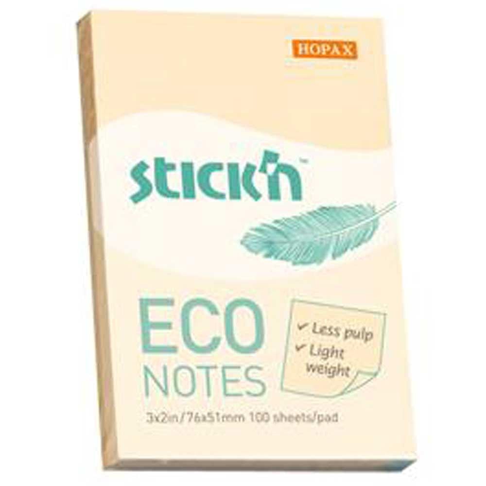 Hopax Stıckn Yapışkanlı Not Kağıdı 100 YP 76x51 Eco Patel Sarı HE21741
