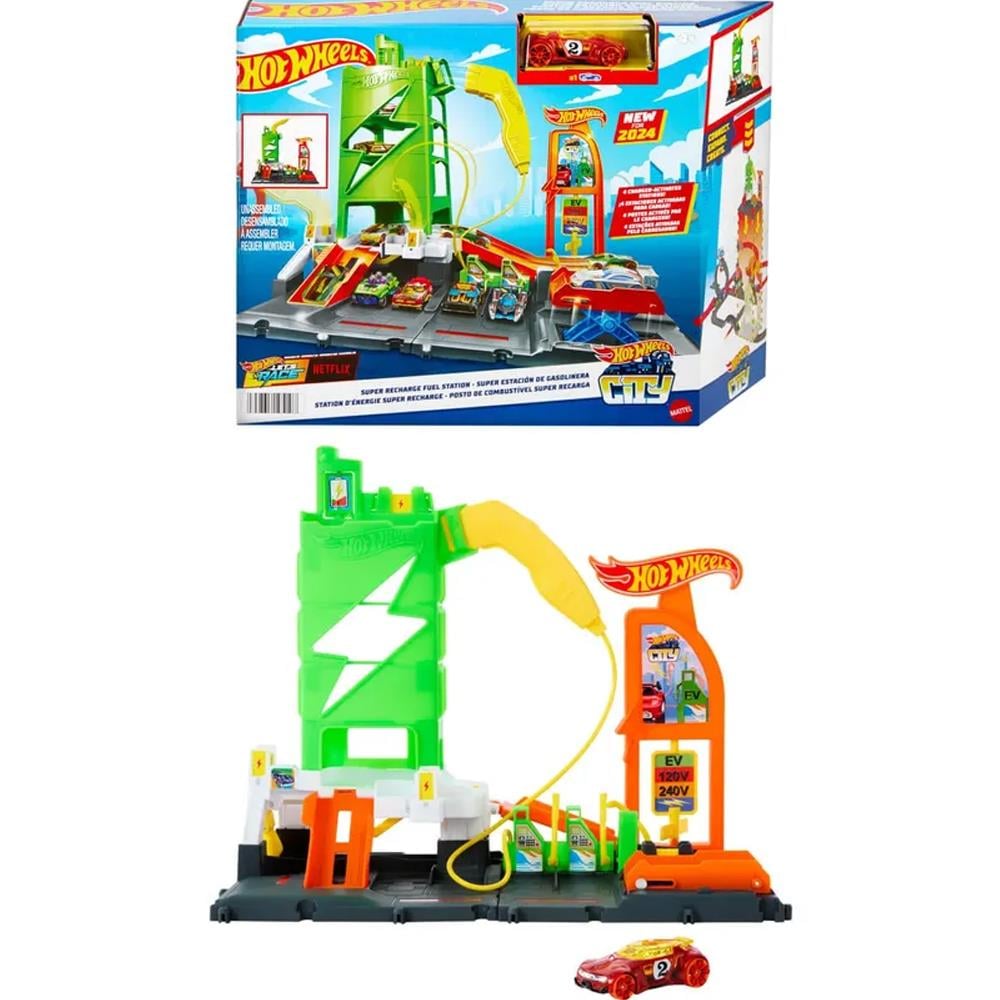 Hot Wheels Elektrikli Araç Şarj İstasyonu Oyun Seti