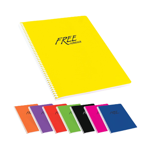 Keskin Color Spiralli Defter Free Office Plastik Kapak Çizgili 100 YP A4 320441-99