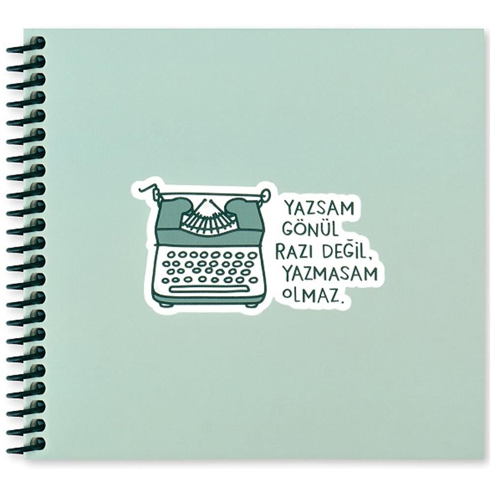 Keskin Color Sticker Defter Hisli Şeyler 16x15 50 Yp. Çizgili Stickerli Defter Yazsan Gönül Razı Değil Yazmasam Olmaz