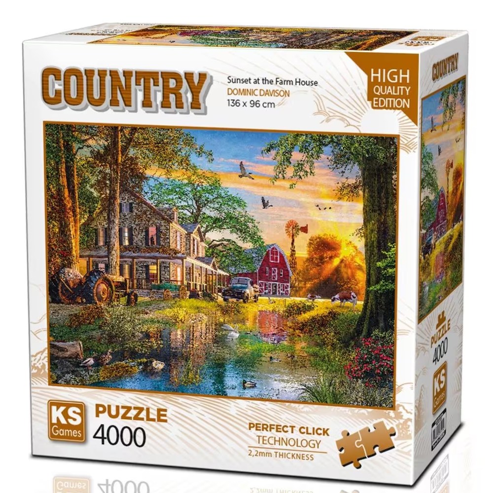 Ks Games Puzzle 4000 Sunset At The Farm House 23505