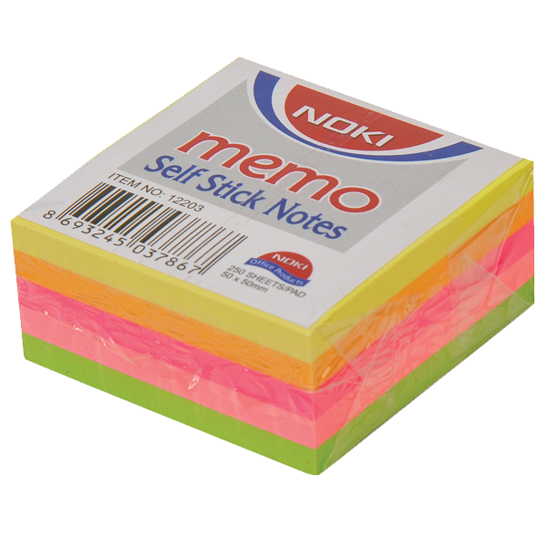 Noki Yapışkanlı Not Kağıdı 50x50 Pastel Küp Bl No:12203