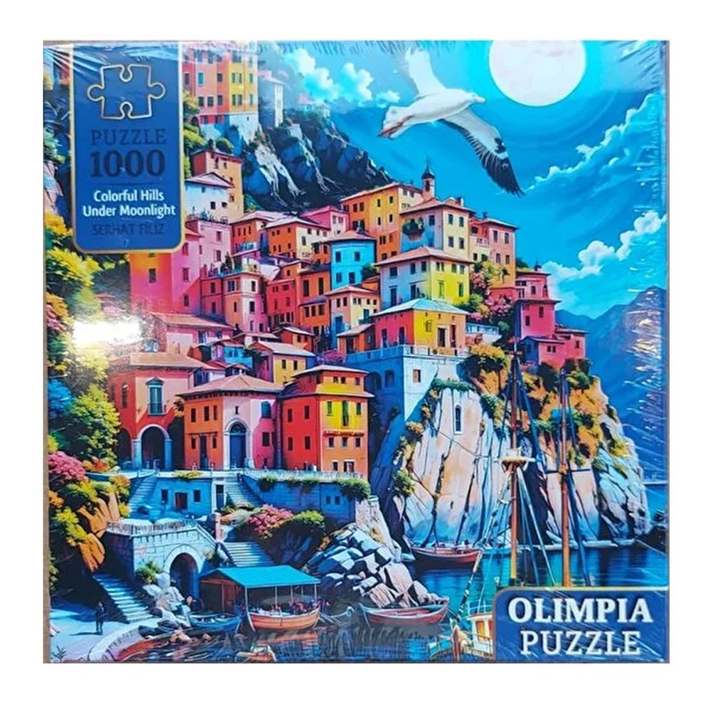 Olimpia Puzzle 1000 Colorful Hills Under Moonlight 15011