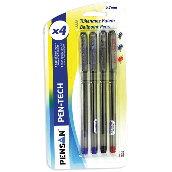 Pensan Tükenmez Kalem Pen Tech 0.7 MM Kırmızı 2228