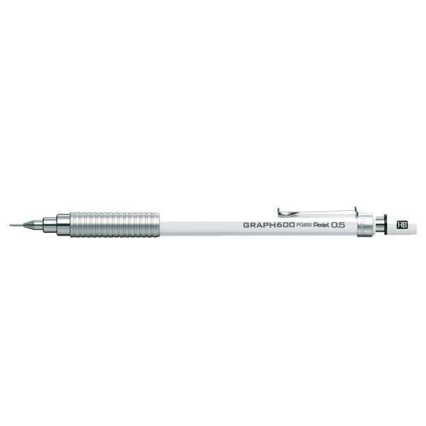Pentel Çizim Kalemi Graph 600 0.5 MM Beyaz PG605-W