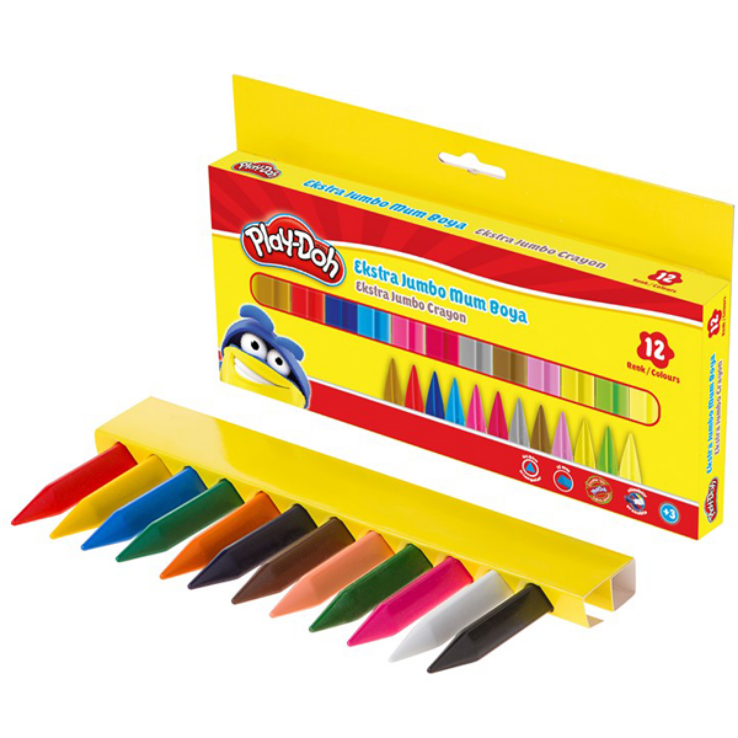 Play-Doh Mum Pastel Boya Jumbo Karton Kutu 12 Renk | İhtiyaç SepetimPlay-Doh Mum Pastel Boya Jumbo Karton Kutu 12 Renk