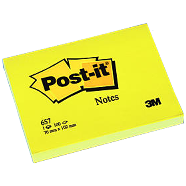 Post-it Yapışkanlı Not Kağıdı 100 YP 76x102 Sarı 657