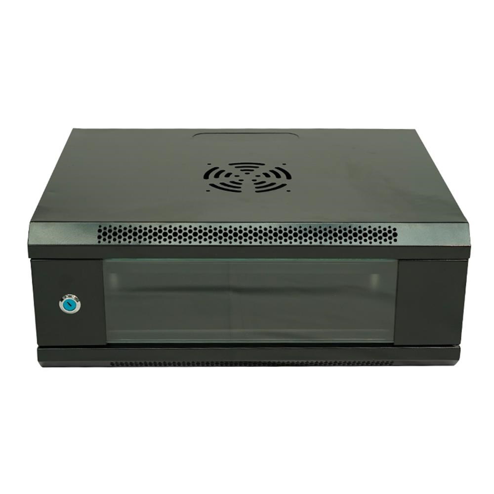 Racksan ML-6404S 4U Duvar Tipi Kabinet (200-530-400) Raf+Fan+Priz