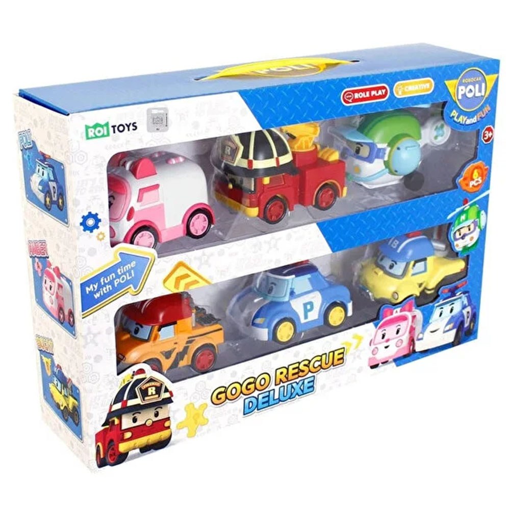 Robocar Poli Gogo Rescue Deluxe 6lı Set Neco-polı/zr-914