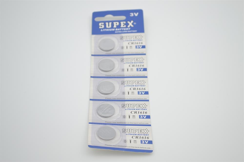 Supex CR1616 3V Lityum Düğme Pil 5 Adet