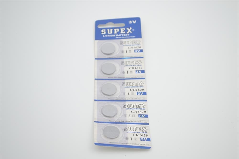 Supex CR1620 3V Lityum Düğme Pil 5 Adet