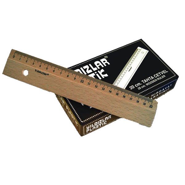 Yıldızlar Standart Cetvel Tahta 20 CM 90
