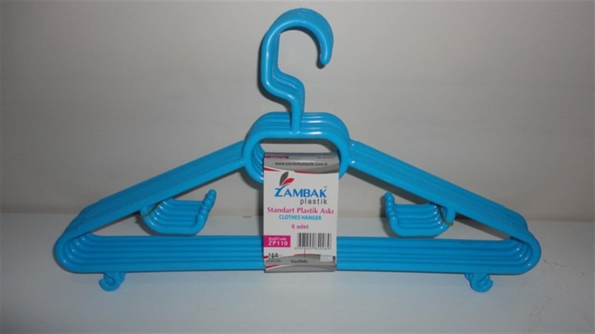 Zambak Plastik  110 Elbise Askısı 6'lı