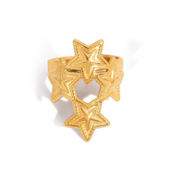 Çelik Bold Star Yüzük