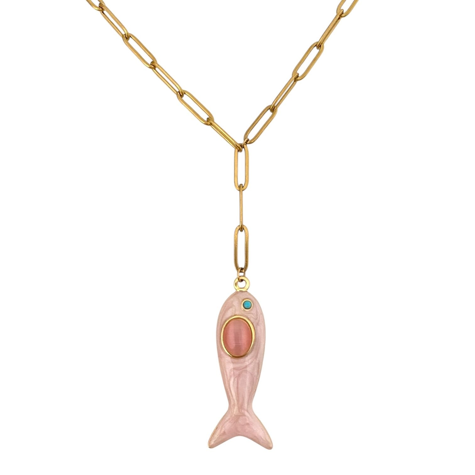 Çelik Deep & Pink Kolye