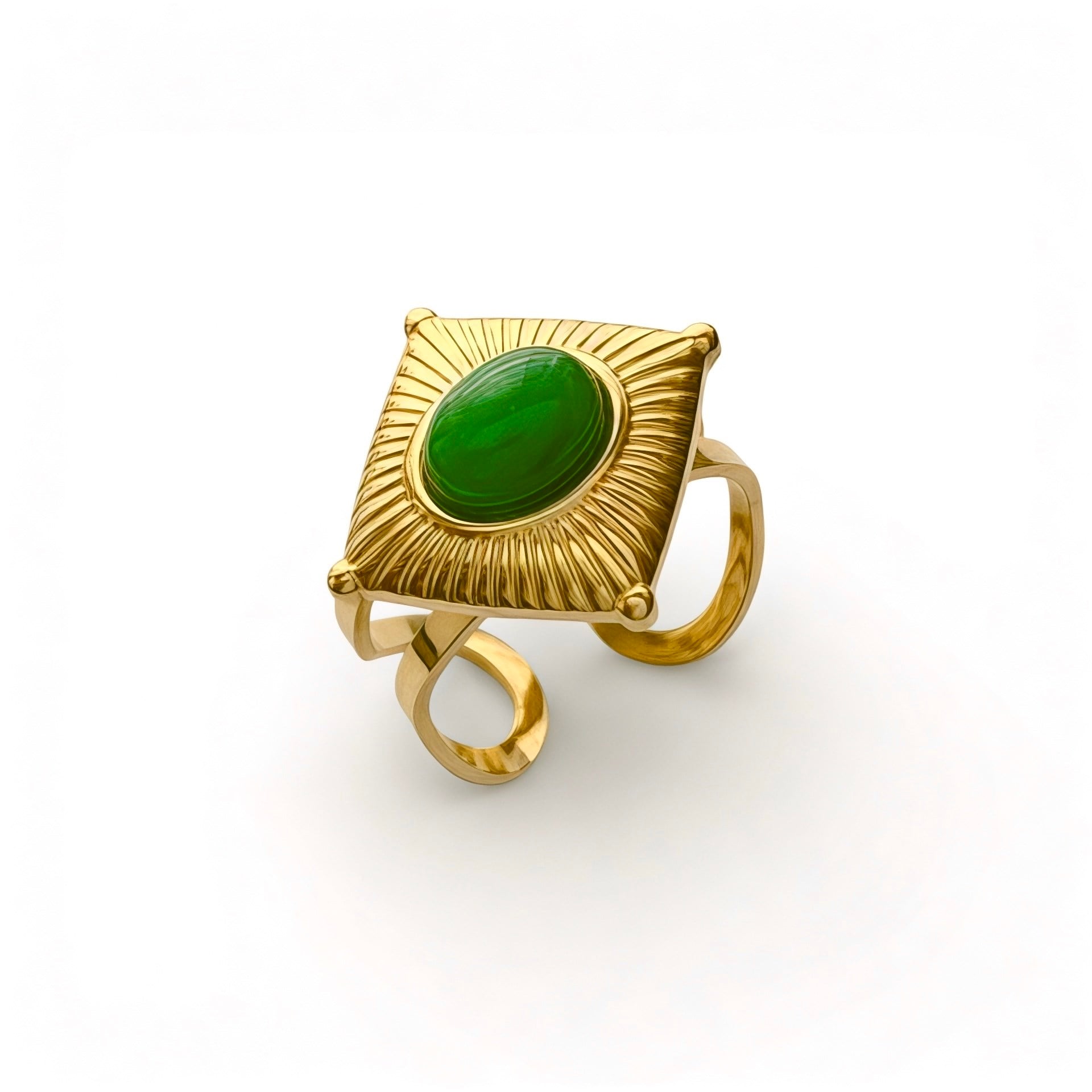 Çelik Jadestone Yüzük