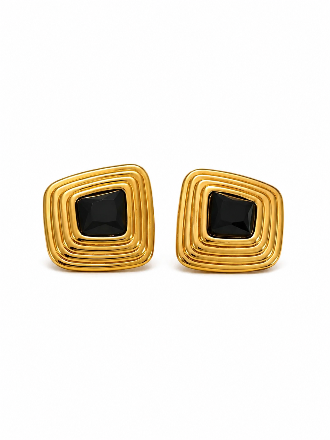 Çelik Monaco Black Küpe