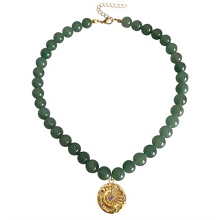 Aventurine Moon Kolye
