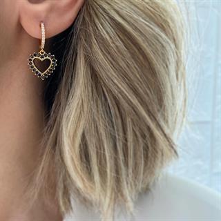 Black Heart Earring
