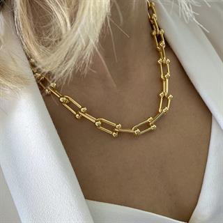Bold T. Link Chain Necklace